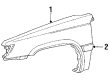 Toyota Tercel Fender Diagram - 53802-16260