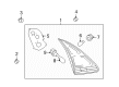 Toyota Sequoia Headlight Bulb Diagram - 99132-11038