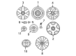 Toyota Avalon Wheel Cover Diagram - 42621-AC020