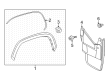 Toyota Sequoia Mud Flaps Diagram - 76621-0C080