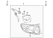 Toyota Tundra Headlight Bulb Diagram - 90084-98036