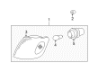Toyota Sienna Headlight Bulb Diagram - 90084-98034