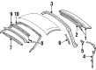 Toyota Supra Weather Strip Diagram - 63252-14020