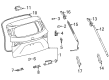 Toyota Sienna Liftgate Lift Support Diagram - 68910-08030