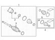 Toyota Corolla Cross CV Boot Diagram - 04439-0E050