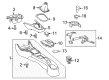 Toyota Yaris Center Console Base Diagram - 58910-0D290-C1