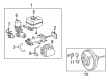 Toyota Tacoma Brake Booster Diagram - 44610-04182