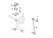 Toyota Highlander Sway Bar Bracket Diagram - 48827-48020