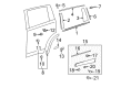 Toyota Highlander Door Moldings Diagram - 75730-0E070