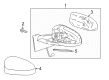 Toyota Yaris Car Mirror Diagram - 87931-0DA91