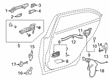 Toyota Avalon Rear Passenger Door Handle Latch Diagram - 69050-07050