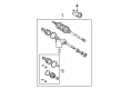 Toyota Sienna CV Boot Diagram - 04438-08060