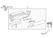 Toyota Avalon Glove Box Diagram - 55303-07033-C1