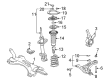 Toyota Echo Strut Mounts Diagram - 48609-52050