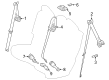 Toyota Grand Highlander Seat Belt Diagram - 73350-0E200-C0