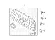 Toyota RAV4 Grille Diagram - 53101-42140