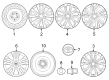 Toyota Avalon Wheel Cover Diagram - 42603-08010