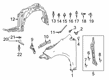 Toyota Wheelhouse Diagram - 53805-12100