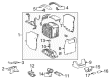 Toyota Highlander Center Console Base Diagram - 58912-0E080-C0