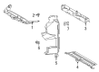 Toyota Highlander Radiator Support Diagram - 16593-0P030