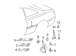 Toyota Solara Mud Flaps Diagram - 76625-06010-G1