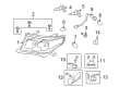 Toyota Land Cruiser Headlight Diagram - 81170-60D03