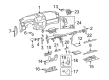 Toyota Dash Panel Vent Portion Covers Diagram - 55607-60111