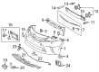 Toyota Prius V Bumper Cover Diagram - 52119-47923