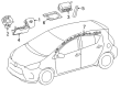 Toyota Prius C Airbag Diagram - 73910-52250