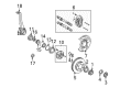 Toyota Spindle Nut Diagram - 43521-35010