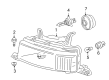 Toyota Echo Headlight Bulb Diagram - 90981-12024