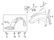 Toyota Matrix Wheelhouse Diagram - 53876-02250