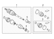 Toyota Prius C Axle Shaft Diagram - 43420-52311