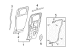 Toyota FJ Cruiser Weather Strip Diagram - 68163-35041