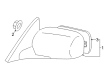 Toyota Solara Car Mirror Diagram - 87910-AA907