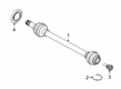Toyota GR Supra Transfer Case Output Shaft Snap Ring Diagram - 90118-WA275
