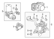 Toyota Prius AWD-e Brake Booster Vacuum Pump Diagram - 47070-47090