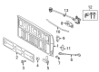 Toyota Tundra Tailgate Lock Diagram - 65780-0C041
