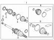 Toyota Crown Signia CV Joint Diagram - 42360-48040