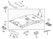 Toyota Camry Sun Visor Diagram - 74320-33F40-B0