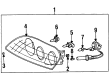 Toyota MR2 Fog Light Bulb Diagram - 90981-13048