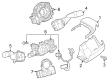Toyota Grand Highlander Steering Column Cover Diagram - 45286-0E120-C0