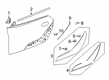 Toyota GR Supra Door Moldings Diagram - 75732-WAA01