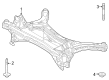 Toyota Prius Prime Rear Crossmember Diagram - 51206-47041