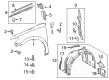 Toyota Camry Fender Diagram - 53802-AQ010