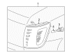 Toyota 4Runner Side Marker Light Diagram - 81621-35340