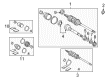 Toyota Avalon Axle Shaft Diagram - 43410-07030