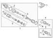 Toyota Camry Axle Shaft Diagram - 43420-06600