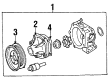 Toyota Water Pump Pulley Diagram - 16173-10013