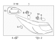 Toyota Yaris Light Socket Diagram - 90118-WB015